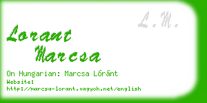 lorant marcsa business card